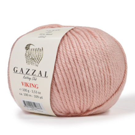 Viking (Gazzal) 4030 розовый персик, пряжа 100г
