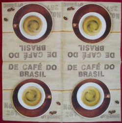 кс0001 &quot;Cafе do brasil&quot; салфетка для декупажа 33х33 см