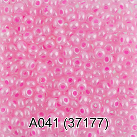 37177 (A041) розовый перламутровый круглый бисер Preciosa 5г