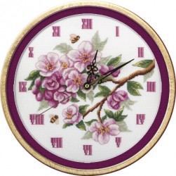 Ч-1579 часы &quot;Цветут сады&quot; набор для вышивания крестом