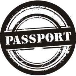 STAMP454 &quot;Паспорт&quot; штамп для рукоделия 2,9 см х 2,9 см
