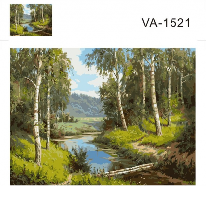 VA-1521 &quot;Мостик через речку (худ. Прищепа И.)&quot; картина по номерам 