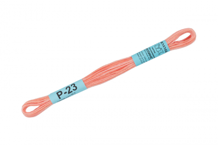 Р-23 розово-персиковый-персиковый, нитки мулине меланж Gamma 8м
