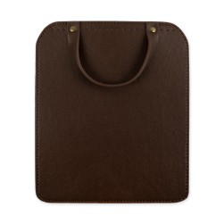 HAW-02 коричневый, клапан для рюкзака прямоугольник 16х19 см