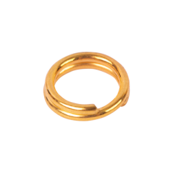 R-03 01 под золото, кольца двойные для бус 3,5 мм, 50шт