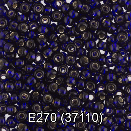 37110 (E270) т.синий круглый бисер Preciosa 5г