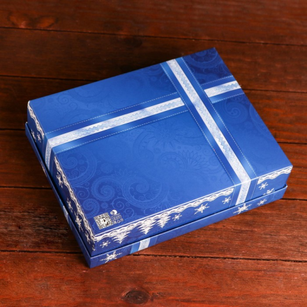 7063732 &quot;Подарочная коробка синяя&quot; коробка подарочная 23,5х6,5х18,7 см