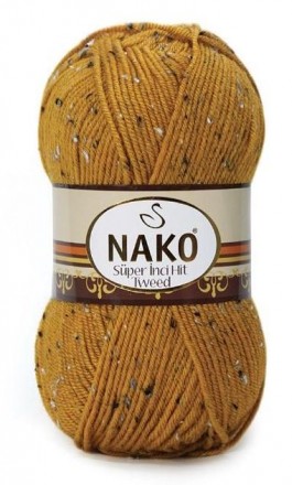 Tweed Super Hit (Nako) 1091 горчица, пряжа 100г