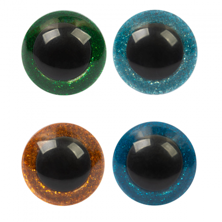 PGSB-20 голубые глаза пластиковые с блестящей вставкой d 20 мм 2 шт.