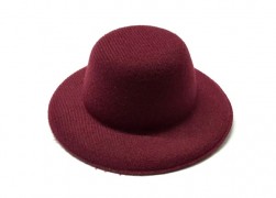 26674 Шляпа круглая, 8 см, цв. бордовый