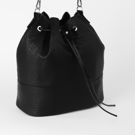 5215322 утяжка для сумки 85х0,8 см, цвет чёрный/серебряный