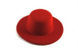 26674 Шляпа круглая, 8 см, цв. красный