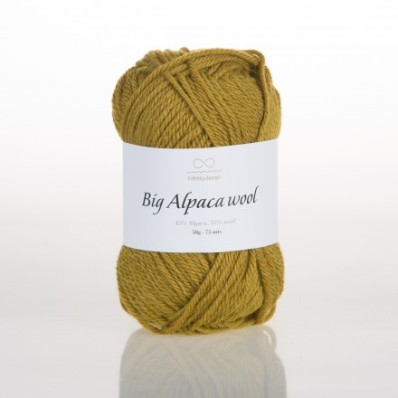 Big Alpaca Wool (Infinity) 2035 оливковый, пряжа 50г