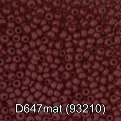 93210m (D647mat) бордовый матовый круглый бисер Preciosa 5г