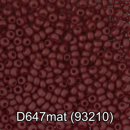 93210m (D647mat) бордовый матовый круглый бисер Preciosa 5г