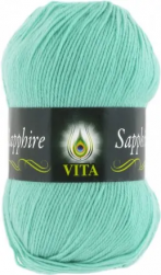 Sapphire (Vita) 1536 св.зеленая бирюза, пряжа 100г