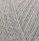 Superwash Wool (Alize) 21 серый меланж, пряжа 100г