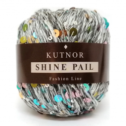 Shine Pail (Kutnor) AJ017 серый меланж хамелеон, пряжа 50г