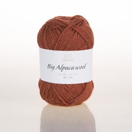 Big Alpaca Wool (Infinity) 3355 терракотовый, пряжа 50г