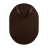 HAW-03 коричневый, клапан для рюкзака овал 14,5х20,5 см