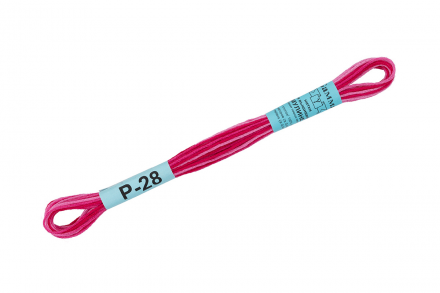 Р-28 яр.малиновый-розовый, нитки мулине меланж Gamma 8м