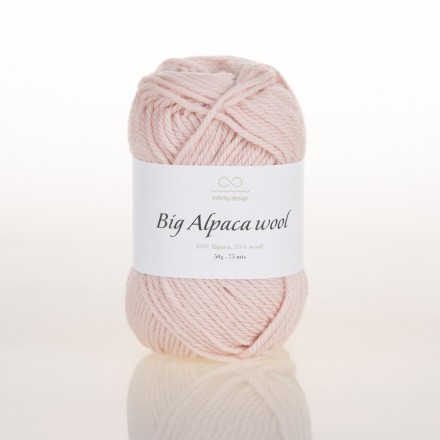 Big Alpaca Wool (Infinity) 3511 нежно розовый, пряжа 50г