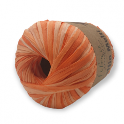 Raffia Multi (Fibra Natura) 117-18 оранжевый микс, пряжа 35г