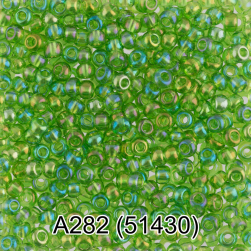 51430 (A282) зеленый радужный круглый бисер Preciosa 5г