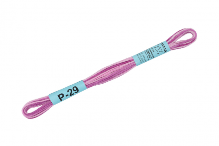 Р-29 лиловый-св.розовый, нитки мулине меланж Gamma 8м