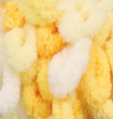 Puffy Color (Alize) 5921 бело-желтый, пряжа 100г