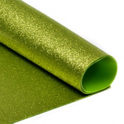 GLIT.H036 цв.светло-зеленый, фоамиран глиттерный 2мм 20х30 см (Китай)