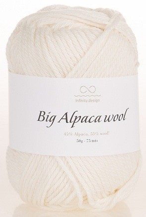 Big Alpaca Wool (Infinity) 1002 крем, пряжа 50г
