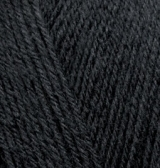 Superwash Wool (Alize) 60 черный, пряжа 100г