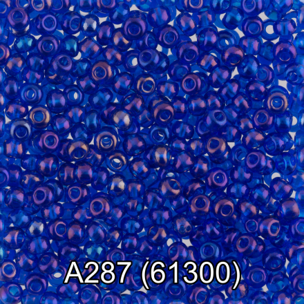 61300 (A287) синий радужный круглый бисер Preciosa 5г