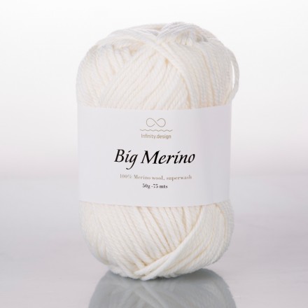 Big Merino (Infinity) 1001 белый, пряжа 50г