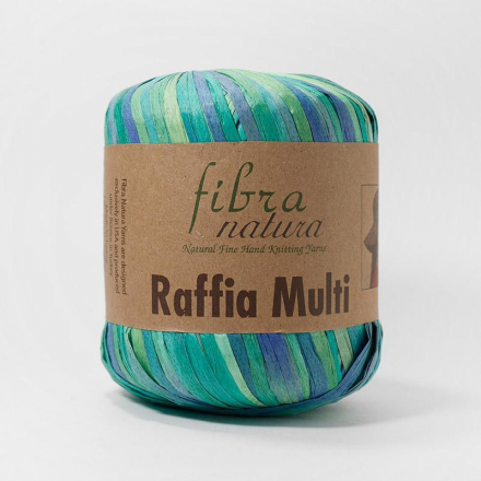 Raffia Multi (Fibra Natura) 117-05 сине-зеленый, пряжа 35г