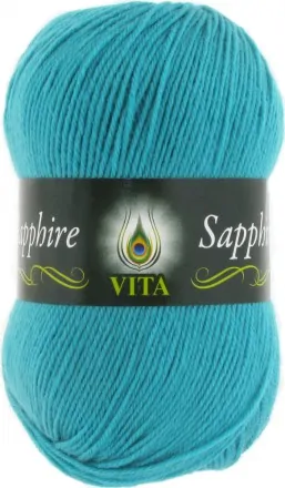 Sapphire (Vita) 1541 тем.зеленая бирюза, пряжа 100г