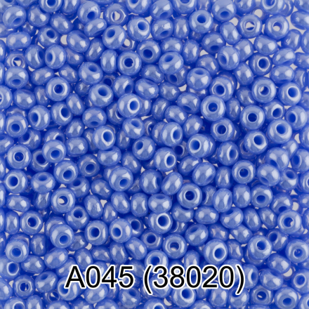 38020 (A045) голубой круглый бисер Preciosa 5г