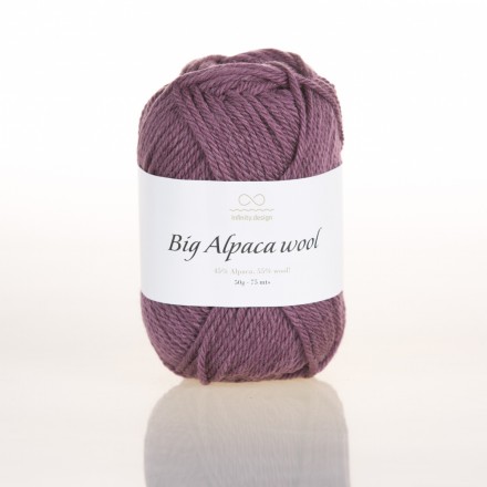 Big Alpaca Wool (Infinity) 4853 темная сирень, пряжа 50г