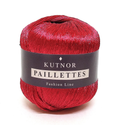 Paillettes (Kutnor) 001 красный, пряжа 50г