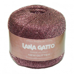 New Glitter (Lana Gatto) 8584 розовые искры, пряжа 25г