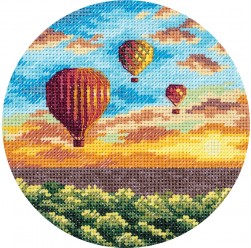ПС-7059 &quot;Воздушные шары на закате&quot; набор для вышивки крестом