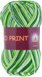 Coco print (Vita) 4653 зеленый меланж, пряжа 50г