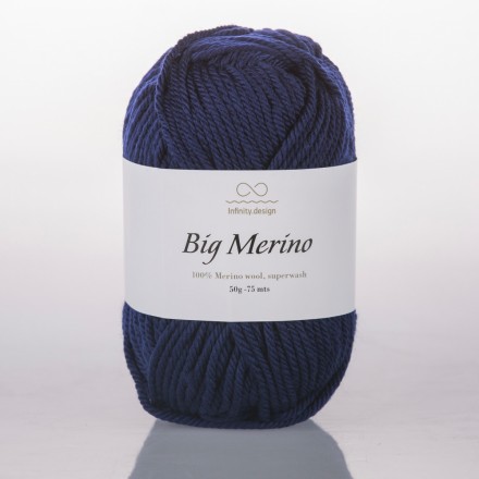 Big Merino (Infinity) 5575 темный синий, пряжа 50г