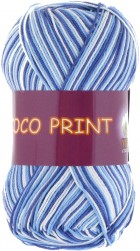 Coco print (Vita) 4659 синий меланж, пряжа 50г