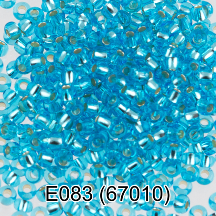 67010 (E083) голубой круглый бисер Preciosa 5г