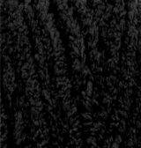 Softy Plus (Alize) 60 черный, пряжа 100г