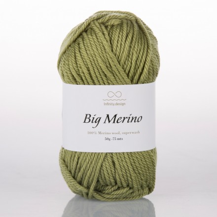 Big Merino (Infinity) 9336 оливковый, пряжа 50г