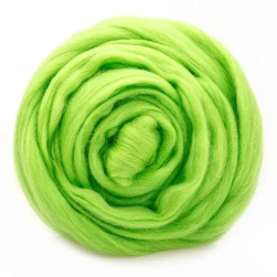 434 зеленый, ТКФ тонкая мериносовая шерсть для валяния 50г