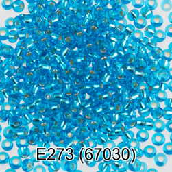 67030 (E273) голубой круглый бисер Preciosa 5г